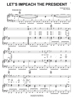 page one of Let's Impeach The President (Piano, Vocal & Guitar Chords (Right-Hand Melody))