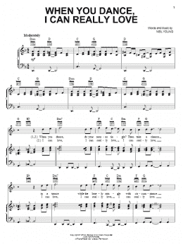 page one of When You Dance, I Can Really Love (Piano, Vocal & Guitar Chords (Right-Hand Melody))