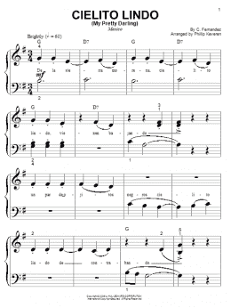 page one of Cielito Lindo (My Pretty Darling) (arr. Phillip Keveren) (Big Note Piano)