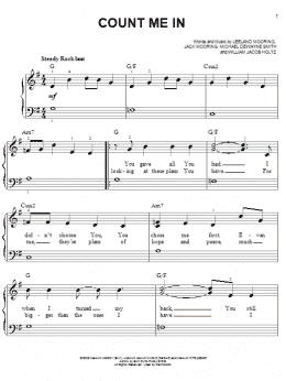 Count Me In Easy Piano Print Sheet Music Now