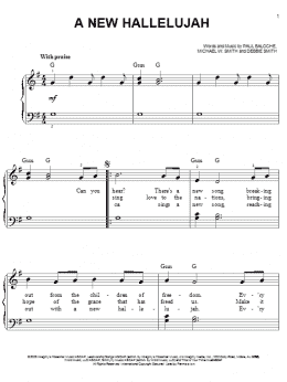 page one of A New Hallelujah (Easy Piano)