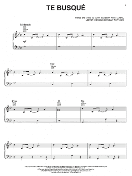 page one of Te Busque (Piano, Vocal & Guitar Chords (Right-Hand Melody))