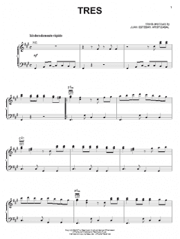 page one of Tres (Piano, Vocal & Guitar Chords (Right-Hand Melody))