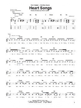 page one of Heart Songs (Guitar Tab)