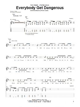 page one of Everybody Get Dangerous (Guitar Tab)