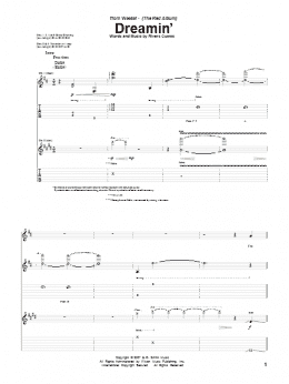 page one of Dreamin' (Guitar Tab)