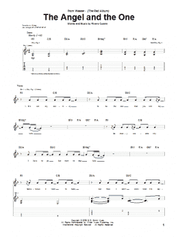 page one of The Angel And The One (Guitar Tab)