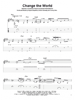 page one of Change The World (Guitar Tab (Single Guitar))