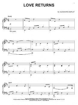 page one of Love Returns (Piano Solo)
