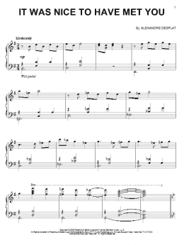 page one of It Was Nice To Have Met You (Piano Solo)