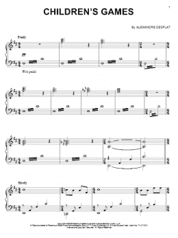 page one of Children's Games (Piano Solo)
