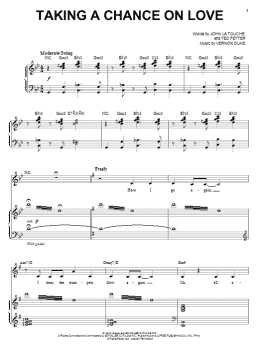 page one of Taking A Chance On Love (Piano & Vocal)