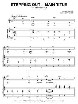 page one of Stepping Out - Main Title (Piano & Vocal)