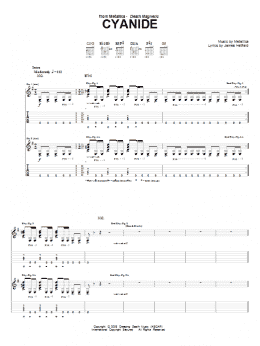 page one of Cyanide (Guitar Tab)
