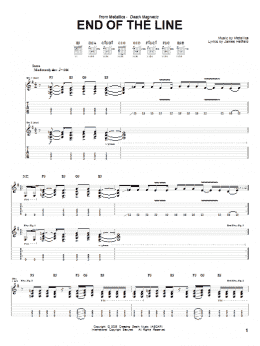 page one of The End Of The Line (Guitar Tab)