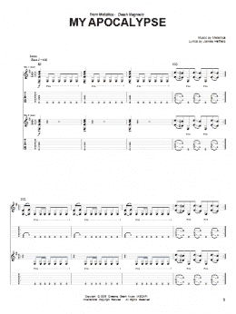 page one of My Apocalypse (Guitar Tab)