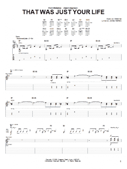 page one of That Was Just Your Life (Guitar Tab)
