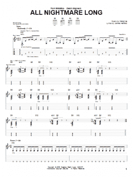 page one of All Nightmare Long (Guitar Tab)