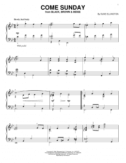 page one of Come Sunday (Piano Solo)
