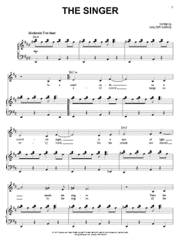 page one of The Singer (Piano & Vocal)