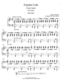 page one of Espana Cani (Piano Duet)