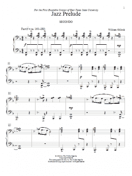 page one of Jazz Prelude (Piano Duet)
