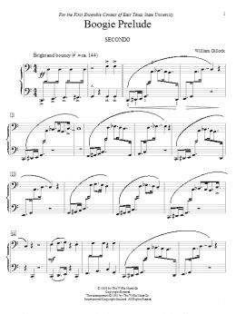 page one of Boogie Prelude (Piano Duet)