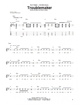page one of Troublemaker (Guitar Tab)