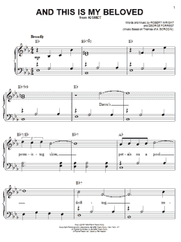 page one of And This Is My Beloved (Easy Piano)