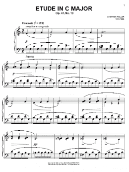 page one of Etude in C Major, Op. 47, No. 19 (Easy Piano)