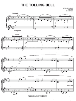 page one of The Tolling Bell, Op. 125, No. 8 (Easy Piano)