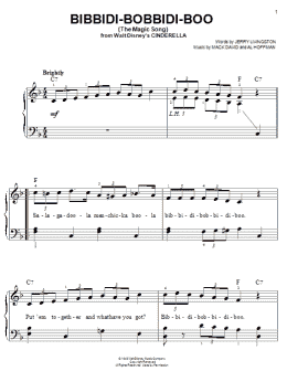page one of Bibbidi-Bobbidi-Boo (The Magic Song) (from Cinderella) (Easy Piano)