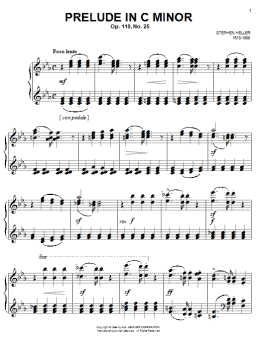 page one of Prelude in C Minor, Op. 119, No. 25 (Easy Piano)