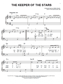 page one of The Keeper Of The Stars (Easy Piano)