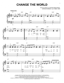 page one of Change The World (Easy Piano)