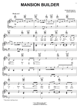 page one of Mansion Builder (Piano, Vocal & Guitar Chords (Right-Hand Melody))