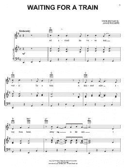page one of Waiting For A Train (Piano, Vocal & Guitar Chords (Right-Hand Melody))