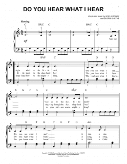page one of Do You Hear What I Hear (Easy Piano)