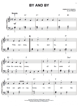 page one of By And By (Easy Piano)