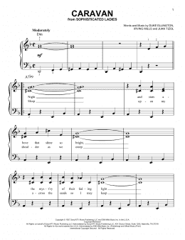 page one of Caravan (Easy Piano)