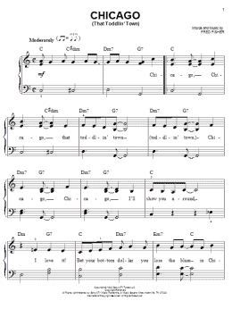 page one of Chicago (That Toddlin' Town) (Easy Piano)