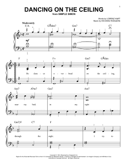page one of Dancing On The Ceiling (Easy Piano)