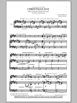 page one of Christmas Day (How Long The Night Can Last) (Unison Choir)
