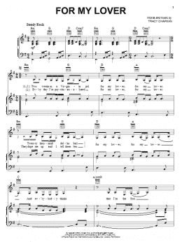 page one of For My Lover (Piano, Vocal & Guitar Chords (Right-Hand Melody))