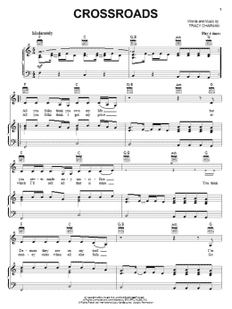 page one of Crossroads (Piano, Vocal & Guitar Chords (Right-Hand Melody))