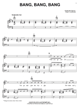 page one of Bang Bang Bang (Piano, Vocal & Guitar Chords (Right-Hand Melody))