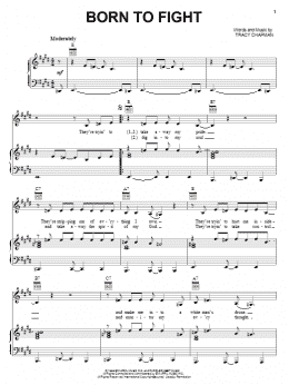 page one of Born To Fight (Piano, Vocal & Guitar Chords (Right-Hand Melody))