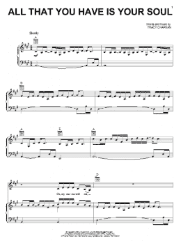 page one of All That You Have Is Your Soul (Piano, Vocal & Guitar Chords (Right-Hand Melody))