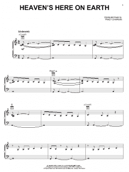 page one of Heaven's Here On Earth (Piano, Vocal & Guitar Chords (Right-Hand Melody))