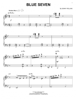 page one of Blue Seven [Jazz version] (Piano Solo)